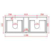 Stella Walnut Wall Hung Vanity - FIL Kitchen Bathroom