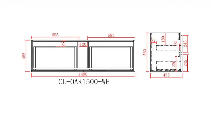 Stella Walnut Wall Hung Vanity - FIL Kitchen Bathroom