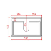 Stella Walnut Wall Hung Vanity - FIL Kitchen Bathroom