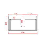 Stella Oak Wall Hung Vanity (600mm/750mm/900mm) - FIL Kitchen Bathroom