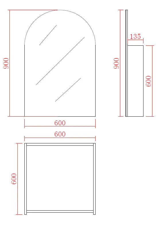 Olivia Mirror Cabinet 600*900mm POSEIDON