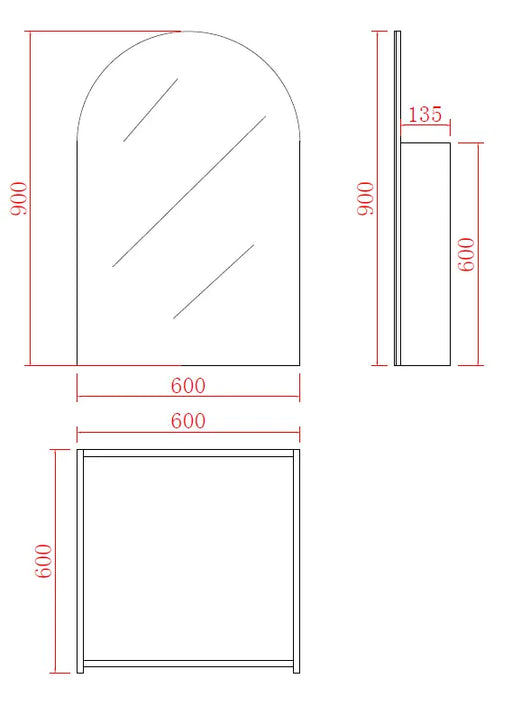 Olivia Mirror Cabinet 600*900mm POSEIDON