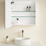 OLIVIA LED MIRROR SHAVING CABINET MATTE BLACK/MATTE WHITE  600X900MM CETO