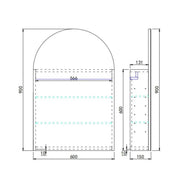 OLIVIA LED MIRROR SHAVING CABINET MATTE BLACK/MATTE WHITE  600X900MM CETO