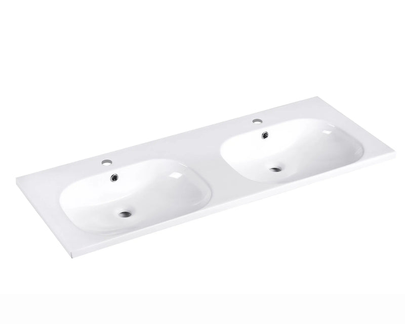 Opal 1200mm Double Bowl Ceramic Top Vanity Basin mercioaustralia