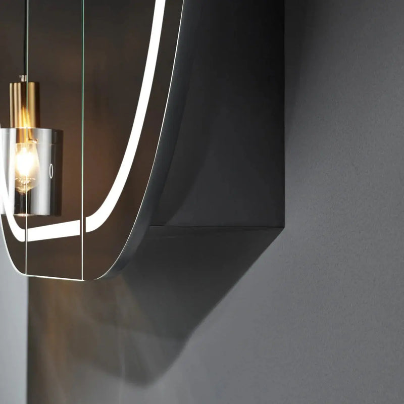 OLIVIA LED MIRROR SHAVING CABINET MATTE BLACK/MATTE WHITE 1200X750MM CETO