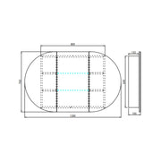 OLIVIA LED MIRROR SHAVING CABINET MATTE BLACK/MATTE WHITE 1200X750MM CETO