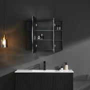 OLIVIA MIRROR SHAVING CABINET MATTE WHITE/MATTE BLACK 750X1200mm CETO