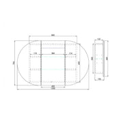 OLIVIA MIRROR SHAVING CABINET MATTE WHITE/MATTE BLACK 750X1200mm CETO