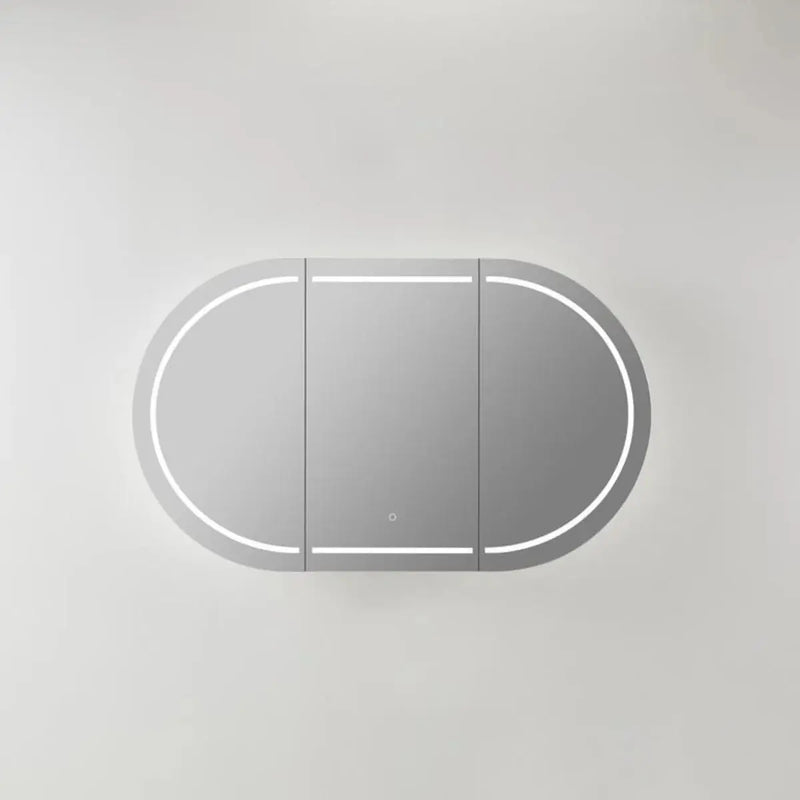 OLIVIA LED MIRROR SHAVING CABINET MATTE BLACK/MATTE WHITE 1200X750MM CETO
