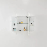 OLIVIA LED MIRROR SHAVING CABINET MATTE BLACK/MATTE WHITE 1200X750MM CETO