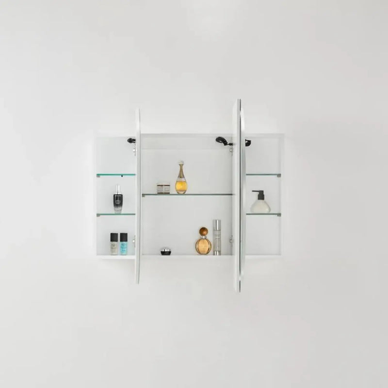 OLIVIA LED MIRROR SHAVING CABINET MATTE BLACK/MATTE WHITE 1200X750MM CETO