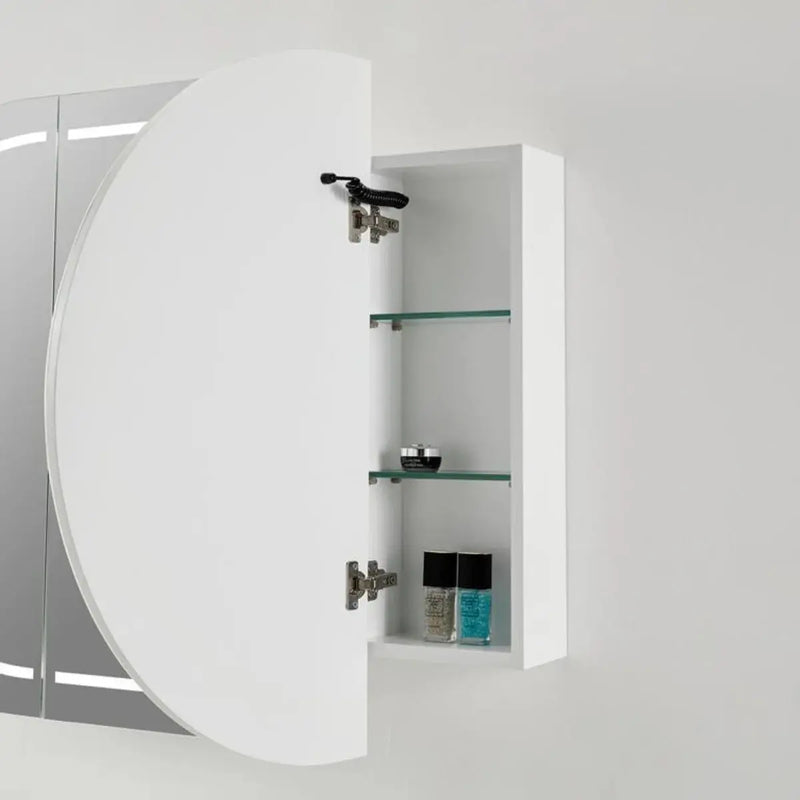 OLIVIA LED MIRROR SHAVING CABINET MATTE BLACK/MATTE WHITE 1200X750MM CETO