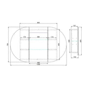 OLIVIA LED MIRROR SHAVING CABINET MATTE BLACK/MATTE WHITE 1200X750MM CETO