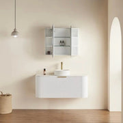 OLIVIA MIRROR SHAVING CABINET MATTE WHITE/MATTE BLACK 750X1200mm CETO