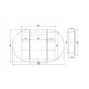 OLIVIA MIRROR SHAVING CABINET MATTE WHITE/MATTE BLACK 750X1200mm CETO