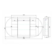 OLIVIA MIRROR SHAVING CABINET MATTE BLACK/MATTE WHITE 800X1500mm CETO