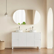 OLIVIA MIRROR SHAVING CABINET MATTE BLACK/MATTE WHITE 800X1500mm CETO