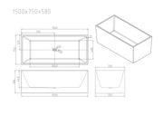 Orta Multi-Fit Freestanding Bathtub - Gloss White mercioaustralia