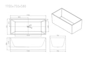 Orta Multi-Fit Freestanding Bathtub - Gloss White mercioaustralia