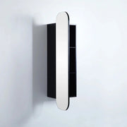 OLIVIA TALL BOY MIRROR SHAVING CABINET MATTE BLACK/MATTE WHITE 1500X400MM CETO