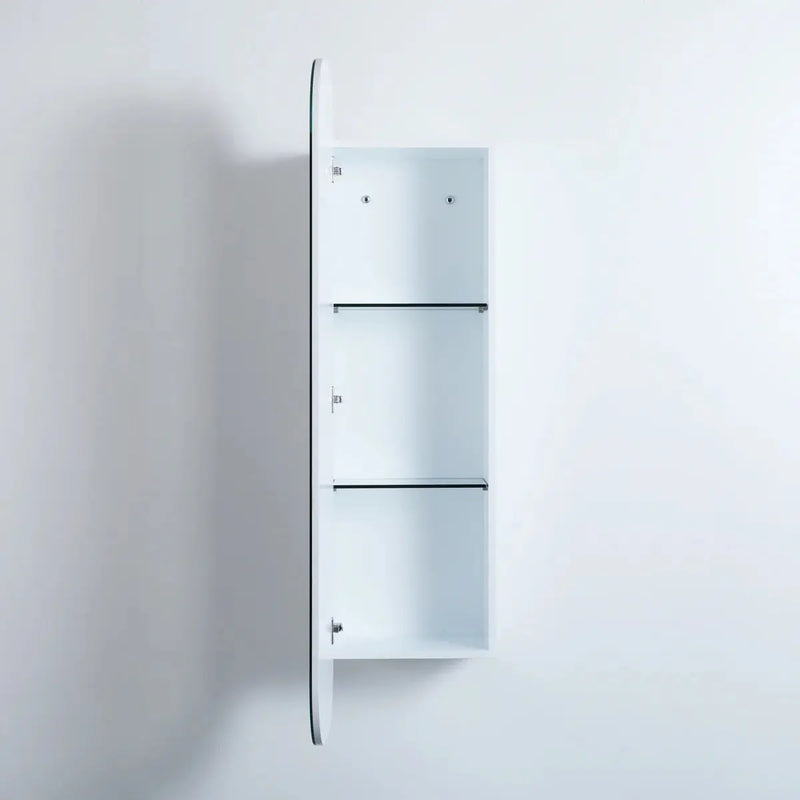 OLIVIA TALL BOY MIRROR SHAVING CABINET MATTE BLACK/MATTE WHITE 1500X400MM CETO