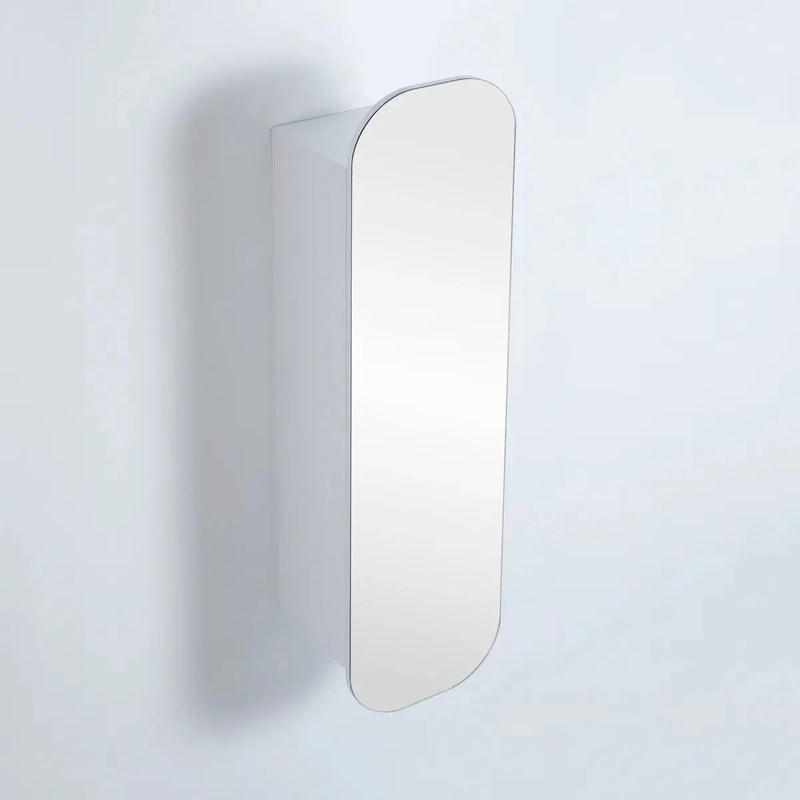 OLIVIA TALL BOY MIRROR SHAVING CABINET MATTE BLACK/MATTE WHITE 1500X400MM CETO