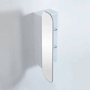 OLIVIA TALL BOY MIRROR SHAVING CABINET MATTE BLACK/MATTE WHITE 1500X400MM CETO