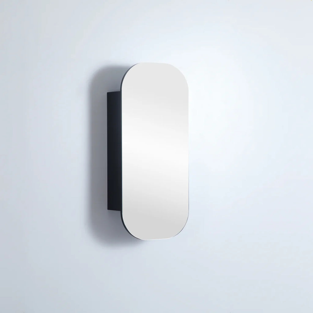 OLIVIA MIRROR SHAVING CABINET MATTE WHITE/MATTE BLACK 400X900MM