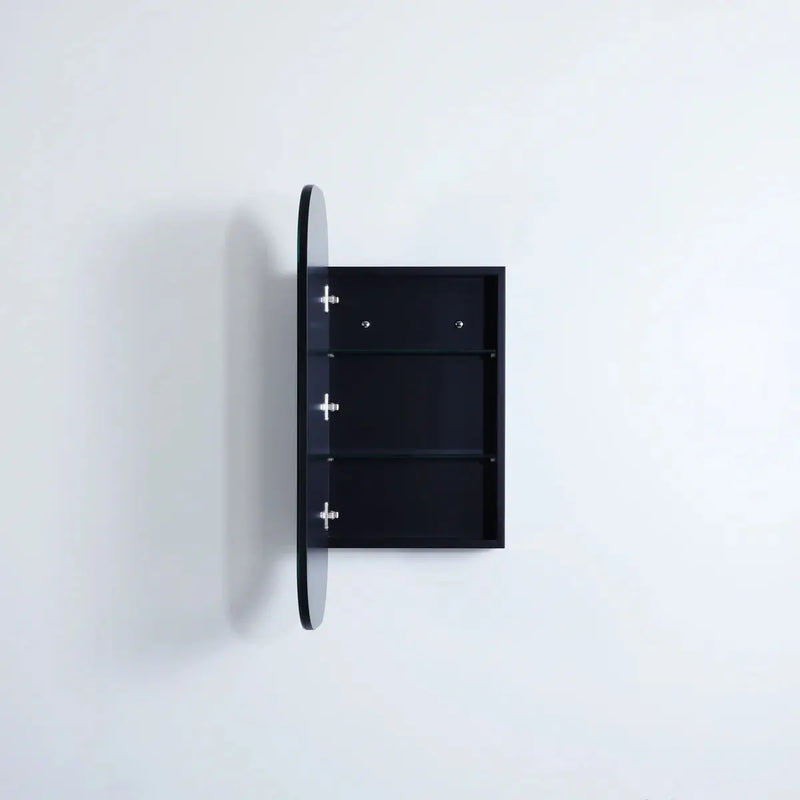 OLIVIA MIRROR SHAVING CABINET MATTE WHITE/MATTE BLACK 400X900MM CETO