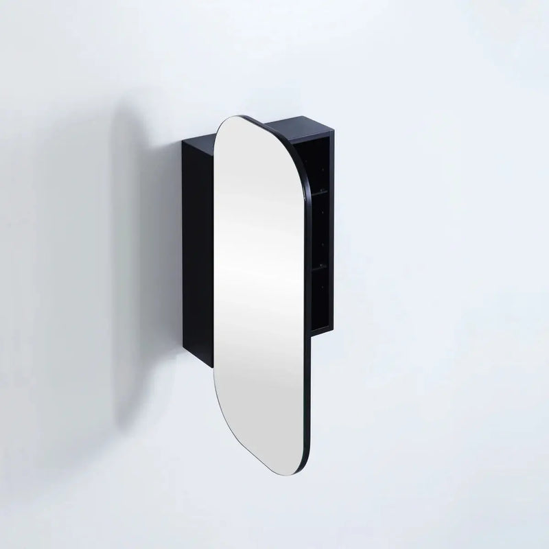 OLIVIA MIRROR SHAVING CABINET MATTE WHITE/MATTE BLACK 400X900MM CETO