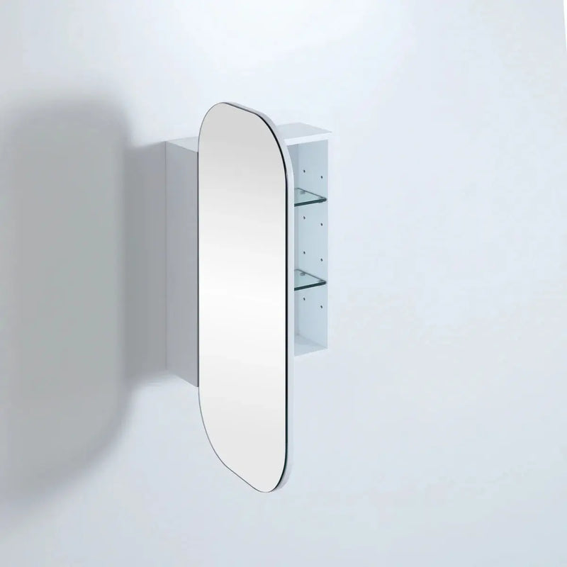 OLIVIA MIRROR SHAVING CABINET MATTE WHITE/MATTE BLACK 400X900MM CETO