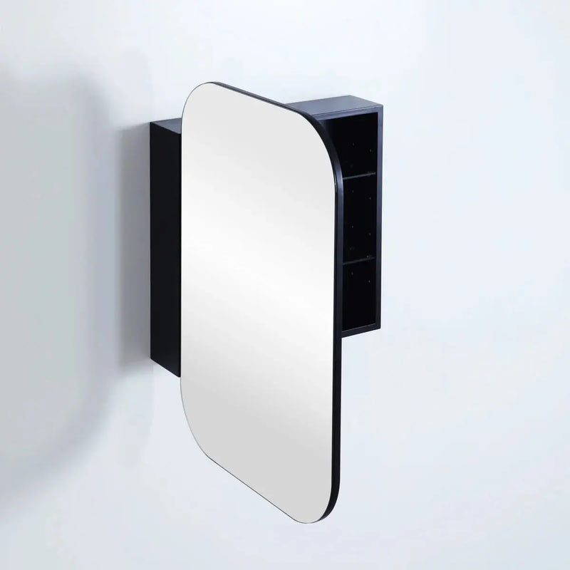 OLIVIA MIRROR SHAVING CABINET MATTE BLACK/MATTE WHITE 600X900mm CETO