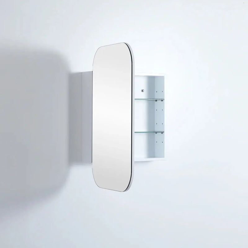 OLIVIA MIRROR SHAVING CABINET MATTE BLACK/MATTE WHITE 600X900mm CETO