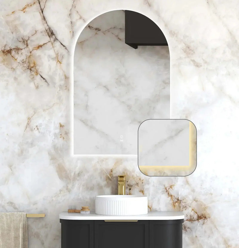LED Archie Frameless Mirror 900(H)x600(W) - FIL Kitchen Bathroom