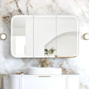 Newport LED Shaving Cabinet Matte White 1200(W)x750(H) - FIL Kitchen Bathroom