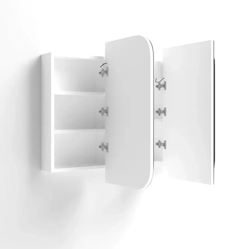 Newport LED Shaving Cabinet Matte White 1200(W)x750(H) - FIL Kitchen Bathroom