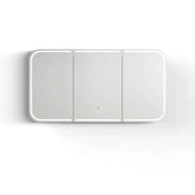 Newport LED Shaving Cabinet Matte White 1500(W)x750(H) - FIL Kitchen Bathroom