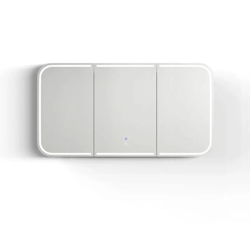 Newport LED Shaving Cabinet Matte White 1500(W)x750(H) - FIL Kitchen Bathroom
