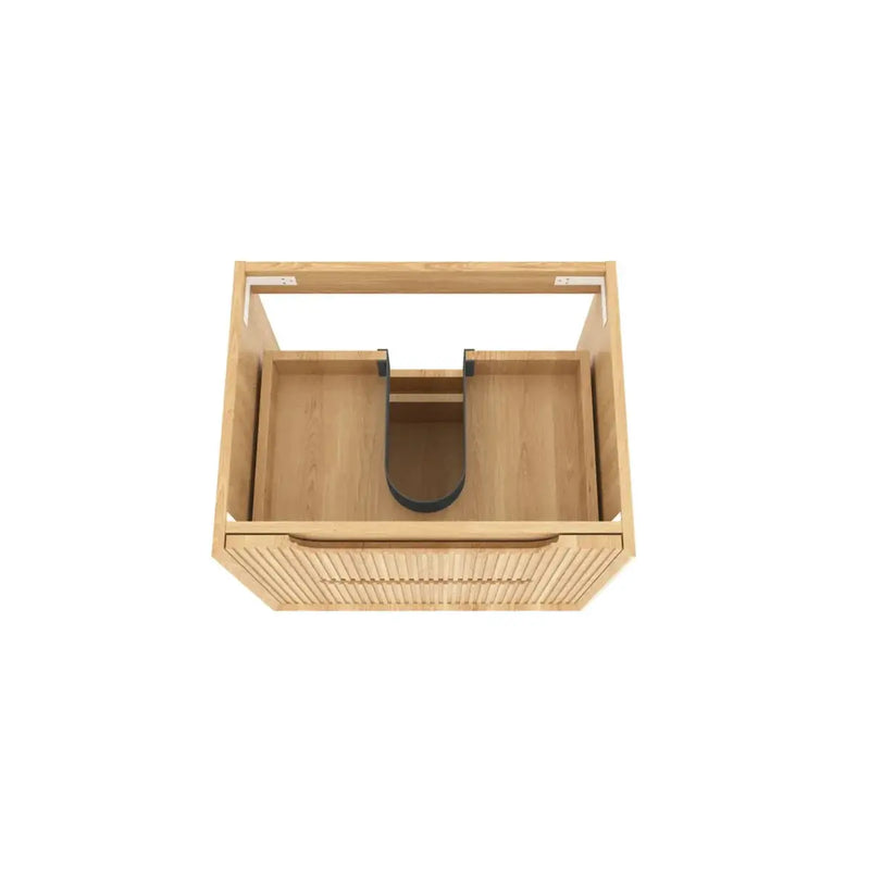 Byron Fluted Wall Hung Vanity Woodland Oak 600mm/750mm/900mm - FIL Kitchen Bathroom