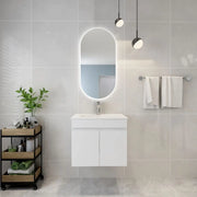 POSEIDON OVAL BACKLIT LED MIRROR 3 COLOUR LIGHTS 450X900MM - FIL Kitchen Bathroom