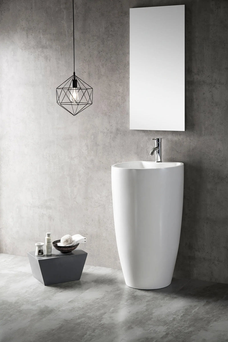Gloss white Pedestal Basin FIL Kitchen Bathroom