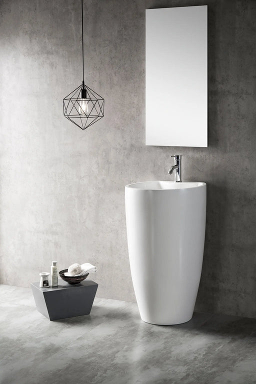 Gloss white Pedestal Basin FIL Kitchen Bathroom