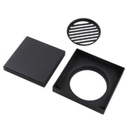 120x120mm Black Tile Insert Drain - FIL Kitchen Bathroom