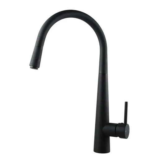 Round Kitchen Pull Out Sink Mixer Black FIL Kitchen Bathroom