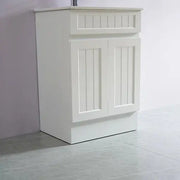 Acacia Shaker Pvc Free Standing Vanity Matte White 600mm/750mm/900mm - FIL Kitchen Bathroom