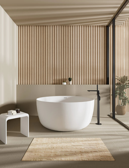 Olley Round Free-Standing Acrylic Overflow Bathtub LK-OL1350MW-OF Lukka