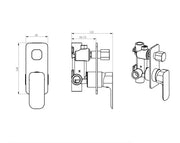 Oskar Shower Mixer With Diverter - FIL Kitchen Bathroom