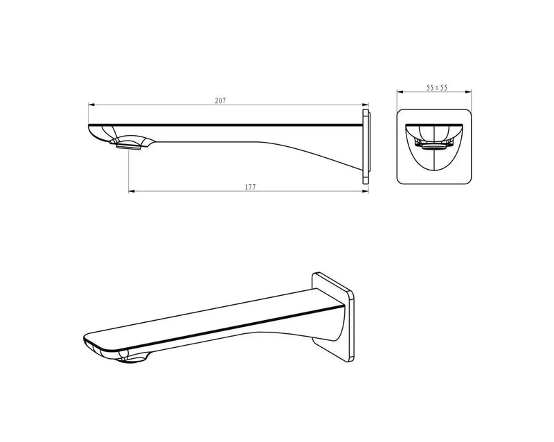 Oskar Bath Spout - FIL Kitchen Bathroom