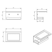 OSKAR PAPER HOLDER 187MM - FIL Kitchen Bathroom